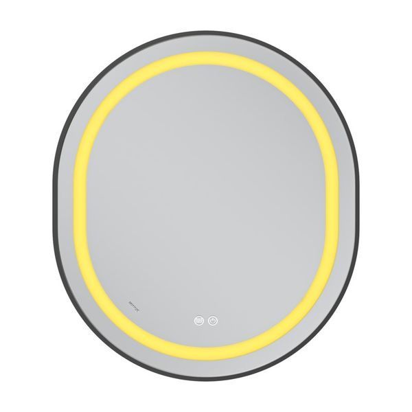 Дзеркало Mixxus Premium ELLIPSE MV05-80x70-REVERSE BLACK (LED Touch, Anti-fog, димер (3-6kK)) (MP6646) MP6646 фото