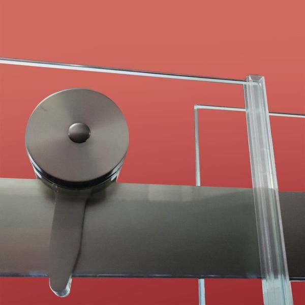 Двері в нішу Koer SR SD01-120x200, скло 8мм Easy Clean, графітові розсувні. (KR5378) KR5378 фото