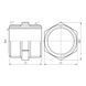 Ніпель SD Forte 1" посилений SF35825R SD00028901 фото 2