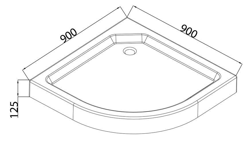 Душевой поддон MIXXUS PLAIN ST01-90x90x13 с сифоном 52 мм, белый, антис滑зь вонный (MI6916) MI6916 фото