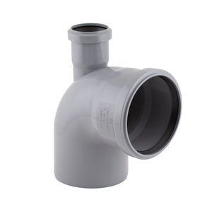 Коліно каналізаційне з відводом TA Sewage 50х110х110, 90&deg; (вгору) SD00005123 фото