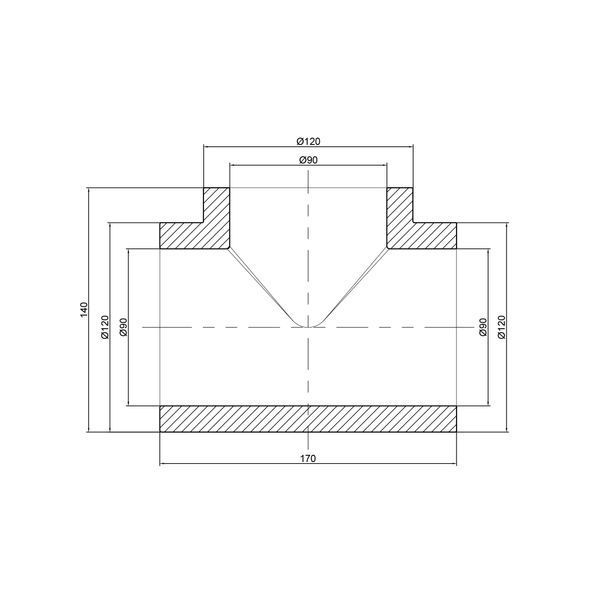 Тройник PPR Thermo Alliance 90 SD00029357 фото