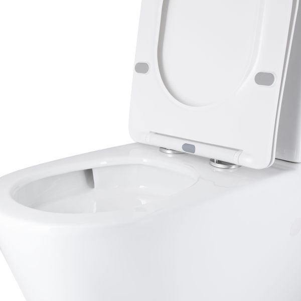 Унітаз підлоговий Qtap Vlasta Ultra Quiet безобідковий з сидінням Soft-close WHITE QT28228300W, 3/7,15 л SD00052619 фото