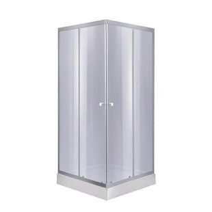 Душова кабіна Lidz Wawel SC80x80.SAT.LOW.GR, скло тон. 4 мм + Lidz Душовий піддон KAPIELKA ST80x80х14 SD00051444 фото