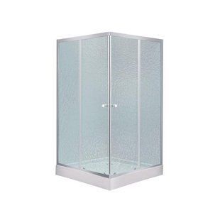 Набор Lidz душевая кабина Wawel SC80x80.SAT.LOW.FR, стекло Frost 4 мм + поддон Mazur, квадратная форма, SD00048616 фото