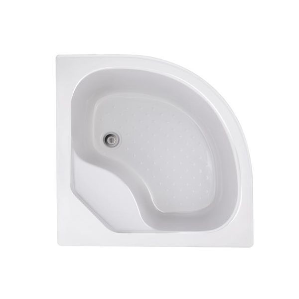 Lidz Latwa SC90x90.SAT.HIGH.GR Душевая кабина полукруглая, стекло тон 4 мм + Lidz Душевой поддон KAPIELKA, 2 SD00050796 фото