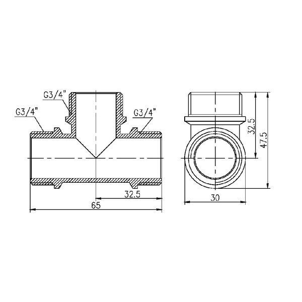 Трійник SD Forte 3/4" ЗЗ SF36720 SD00002684 фото