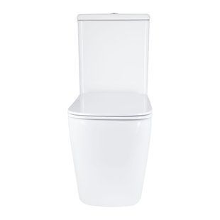 Унітаз підлоговий Qtap Stenava Rimless безобідковий з сидінням Soft-close WHITE QT27228303W, 3/7.15 л, габарити 640x370x810 мм SD00052621 фото