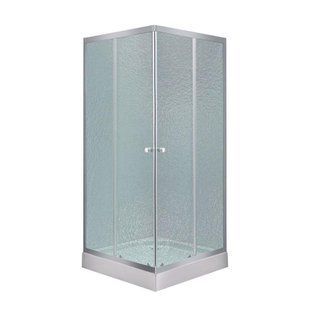 Lidz Wawel SC80x80.SAT.LOW.FR Душова кабіна квадратна, скло Frost 4 мм + Lidz Душовий піддон KAPIELKA ST80x80х14 SD00051443 фото