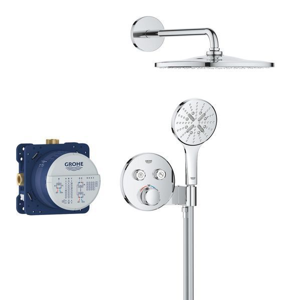 Скрытая душевая система Grohe Grohtherm SmartControl 310 мм с термостатом, хром (34866000) 34866000 фото