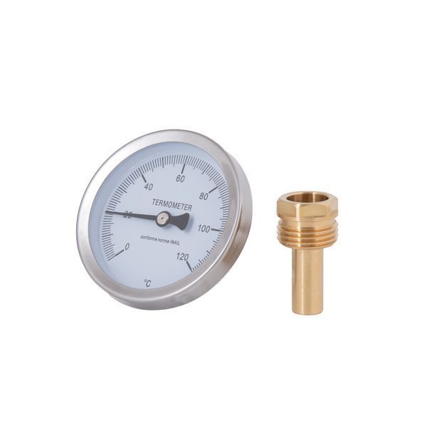Термометр SD Plus 120&ordm;C 63 мм 1/2", заднє підключення SD17440MM, аксіальний, для неагресивних рідин SD00021365 фото