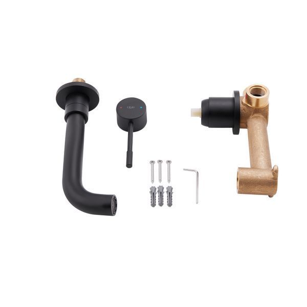 Змішувач для раковини Qtap Scorpio прихованого монтажу QTSCOR3050105B Black Matt SD00047468 фото