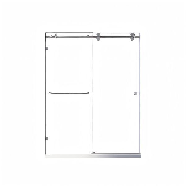 Дверь в нишу Koer SR SD06 140x220 с прозрачным стеклом 8мм, хром, Easy Clean (KR5368) KR5368 фото