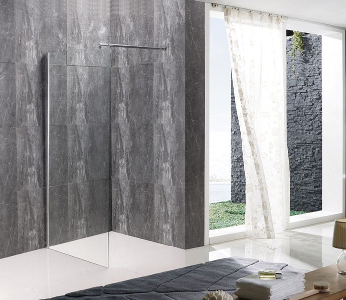 Душова перегородка Mixxus Premium FLAT SP01-80x200-TR, скло 8мм, хром (MI6849) MI6849 фото