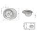 Кухонная мойка Lidz 5745 0,8 мм Micro Decor (LIDZ5745MDEC) SD00040853 фото 2
