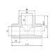Трійник PPR Blue Ocean 75х63х75 редукційний SD00009228 фото 2
