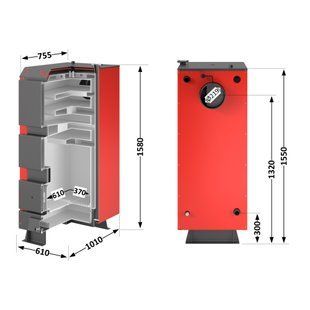 Котел твердопаливний сталевий Thermo Alliance Vulcan V 4.0 SF 40 SD00051327 фото