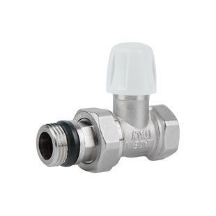Кран радіаторний Icma 1/2" з антипротечкою прямий без ручки №815+940, латунь, нікельоване покриття SD00021130 фото