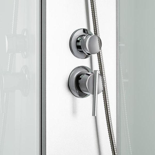 Душевой бокс Lidz Tani SB90x90.SAT.HIGH.FR, стекло Frost 4 мм, угловая конструкция, белый цвет SD00039857 фото