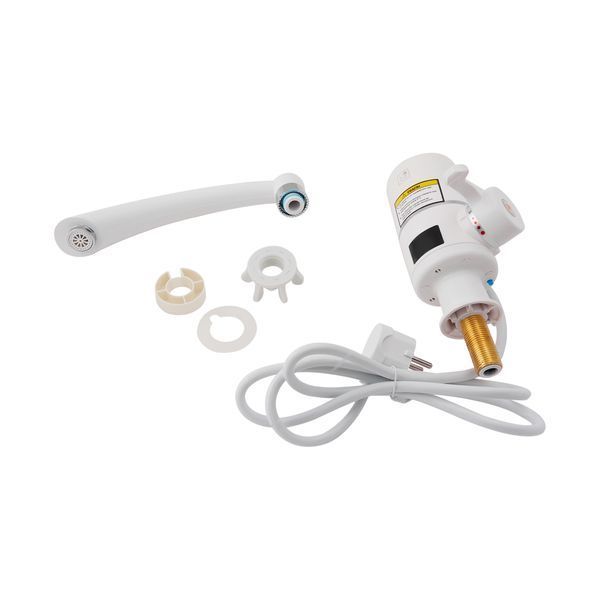 Проточний кран-водонагрівач кухонний Lidz Warm 057 LDWAR057WCR24983 White / Chrome, нержавіюча SD00031080 фото