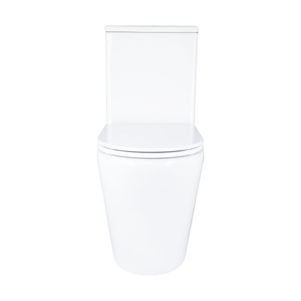 Унітаз підлоговий Qtap Dove Rimless безобідковий з сидінням Soft-close WHITE QT06228380BW, з горизонтальним випуском SD00052622 фото