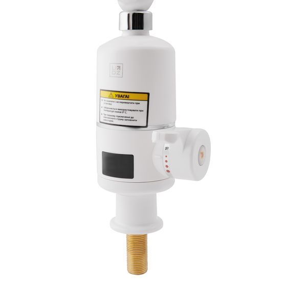Проточний кран-водонагрівач кухонний Lidz Warm 057 LDWAR057WCR24983 White / Chrome, нержавіюча SD00031080 фото