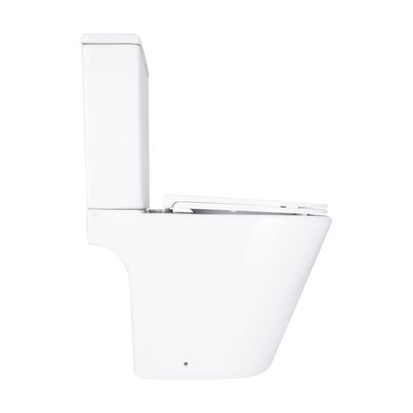 Унітаз підлоговий Qtap Dove Rimless безобідковий з сидінням Soft-close WHITE QT06228380BW, з горизонтальним випуском SD00052622 фото