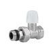 Кран радіаторний Icma 1/2" з антипротечкою прямий без ручки №815+940, латунь, нікельоване покриття SD00021130 фото 1
