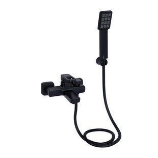 Смеситель для ванны Lidz Wawel 006 (c душевым гарнитуром) (k35) LDWAW006BLA45393 Black, литой излив SD00051517 фото