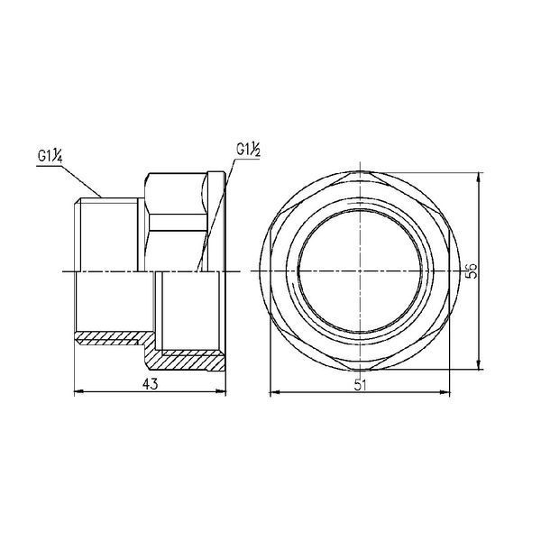 Перехід SD Forte 1" 1/2х1" 1/4 ВЗ SF3604032 SD00002605 фото