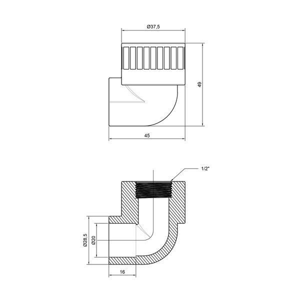 Уголок PPR Thermo Alliance 20х1/2" ВР SD00029416 фото