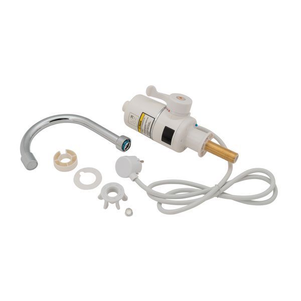 Проточний кран-водонагрівач кухонний Lidz Warm 056 LDWAR056WCR24984 White / Chrome, нержавіюча SD00031081 фото