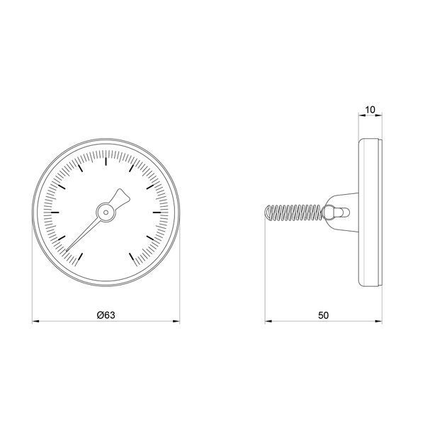 Термометр SD Plus 120&ordm;C 63 мм накладний SD175 SD00021367 фото