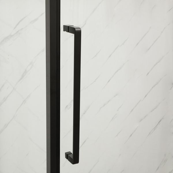 Душова кабіна Mixxus Premium BEVEL SC01 100x80 без піддону, чорне скло 6мм (MI6870) MI6870 фото