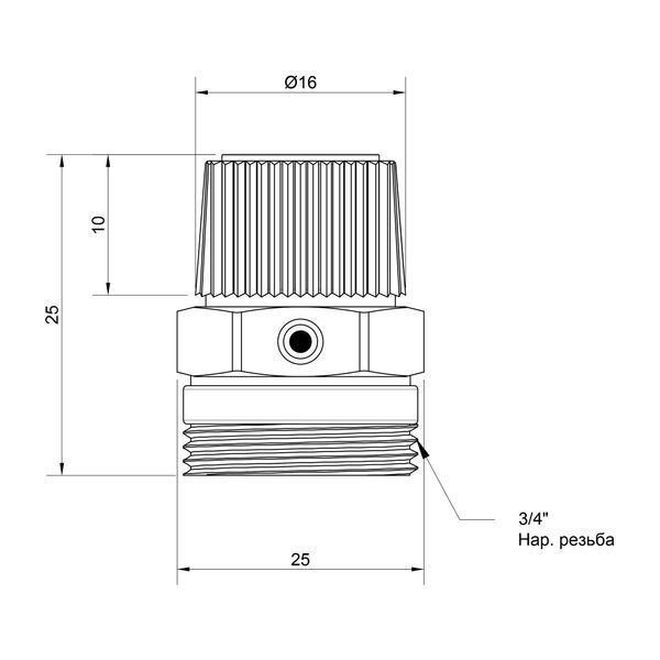 Кран Маевского SD Plus 3/4" ручной SD211W20 латунный с никелированным покрытием SD00005524 фото