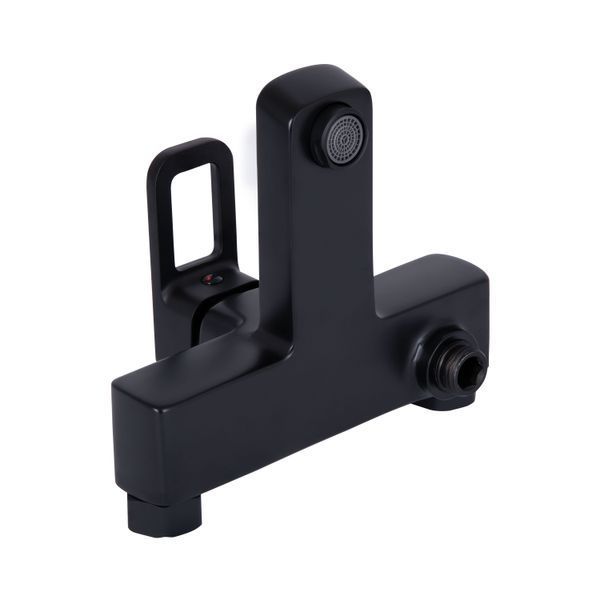 Смеситель для ванны Lidz Wawel 006 (c душевым гарнитуром) (k35) LDWAW006BLA45393 Black, литой излив SD00051517 фото