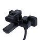Смеситель для ванны Lidz Wawel 006 (c душевым гарнитуром) (k35) LDWAW006BLA45393 Black, литой излив SD00051517 фото 7