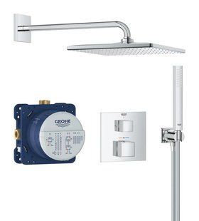 Душова система прихованого монтажу Grohe Grohtherm Cube з термостатом, хром 34868000 (34868000) 34868000 фото