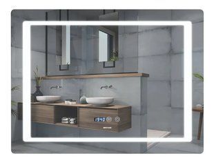 Дзеркало Mixxus Style MR03-90x70 (годинник, LED-підсвітка, антизапотівання) (MI6007) MI6007 фото