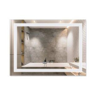 Дзеркало Qtap Mideya (DC-F904) 800х600 з LED-підсвічуванням Touch, з антизапітнінням, годинником, диммером, рег. яскравості QT2078F904W SD00034651 фото