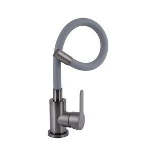 Змішувач для кухні Brinex Pure 015F3 з гнучким виливом Graphite/Grey BRIPUR015F3GRG SD00053182 фото