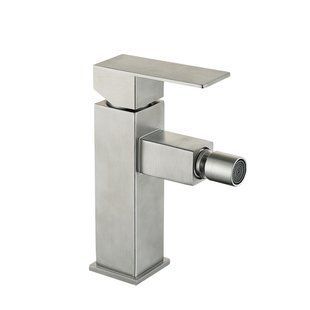 Смеситель для биде Lidz Kubis 001AF (k35) LDKUB001AFNKS46097 Nickel, однорычажный, с гибкой подводкой SD00052221 фото