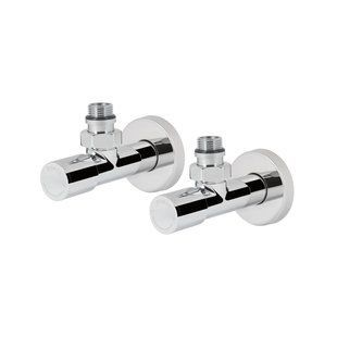 Комплект кранів SD Forte 1/2" НР для рушникосушарки кутовий SF395W15, латунь, хромоване покриття SD00046628 фото