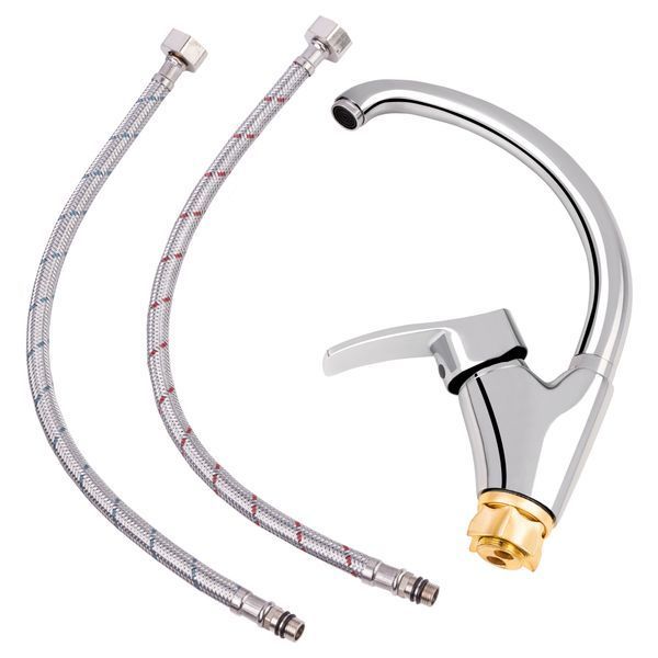 Змішувач для кухні Lidz Anny 007F (k40) LDANN007FCRM35122 Chrome, одноважільний, поворотний вилив SD00041226 фото