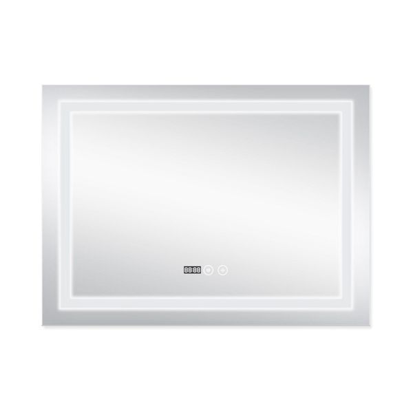 Дзеркало Qtap Mideya (DC-F904) 800х600 з LED-підсвічуванням Touch, з антизапітнінням, годинником, диммером, рег. яскравості QT2078F904W SD00034651 фото