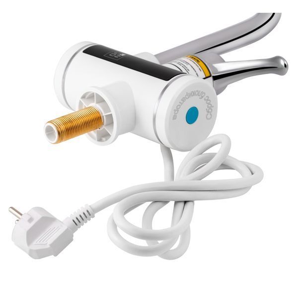Проточний кран-водонагрівач кухонний для кухні Lidz Warm 058 LDWAR058WCR24985 White/Chrome, 220 В, 50 Гц SD00031082 фото