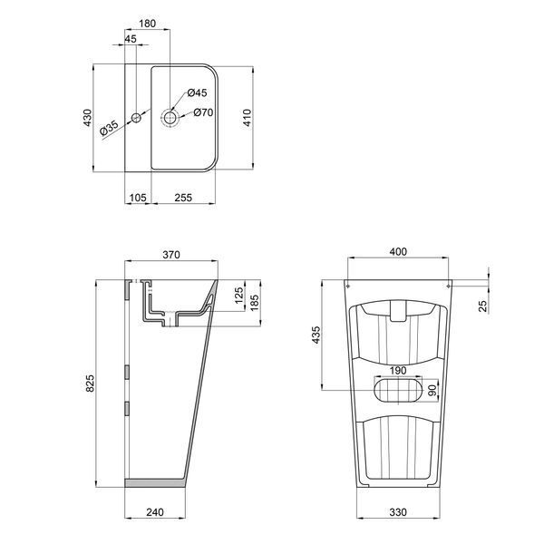 Раковина напольная моноблок Qtap Tern 440х380х830mm White QT1711G302WN SD00053088 фото