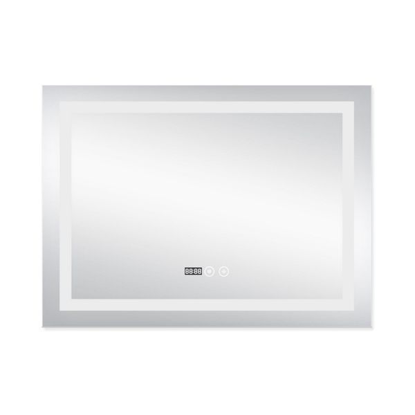 Дзеркало Qtap Mideya (DC-F904) 800х600 з LED-підсвічуванням Touch, з антизапітнінням, годинником, диммером, рег. яскравості QT2078F904W SD00034651 фото