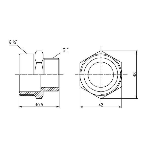 Ниппель редукционный SD Forte 1" 1/4х1" SF3593225 SD00002580 фото