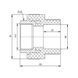 Муфта PPR Blue Ocean 50х1" 1/2 ВР SD00006399 фото 4